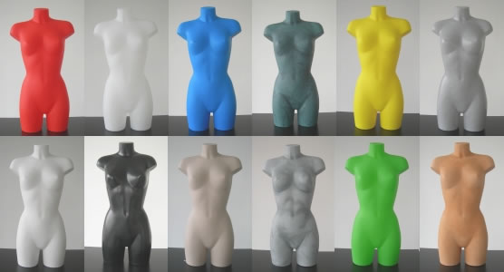 MANNEQUINS COLORÉS ET BUSTES COLORÉS