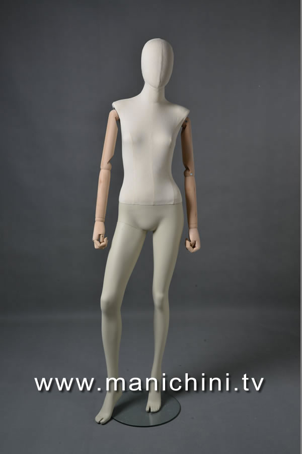 Women's Tailor Lite Tailored Mannequin met houten armen MSD2