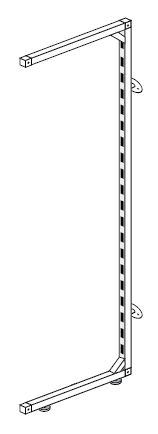 barra appenderia arretrata lunghezza: 69 cm profondità: 15 cm