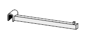 barra appenderia arretrata lunghezza: 69 cm profondità: 15 cm