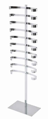 espositore per cinture 10 posti altezza 145 cm