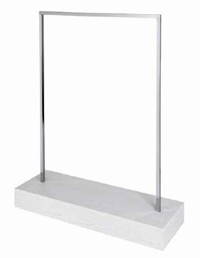 stender base in legno 119 x 40 cm bianco venato dimensioni: 119 x 40 x h 148 cm