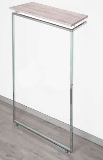 struttura a parete dimensioni: 99 x 36 x h 153 cm (piano olmo 99 x 40 cm)