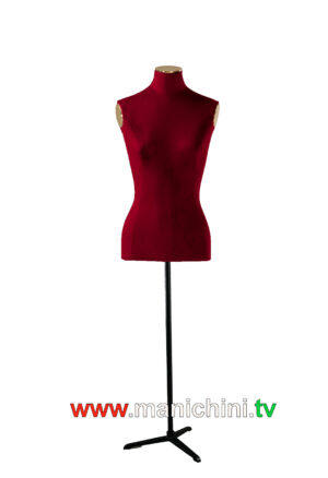 busti rivestiti velluto busto donna sartoriale rosa in legno