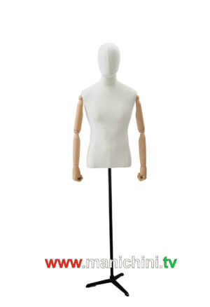 busti rivestiti velluto busto donna sartoriale bianco in legno