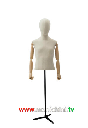 busti rivestiti busto bimbo braccia in legno e testa 4 anni (copia)
